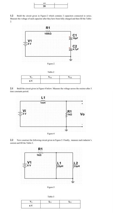 Objective The Aim Of This Experiment Is To Get Familiar With Capacitors And Inductors Observe Natural And Step Response 2