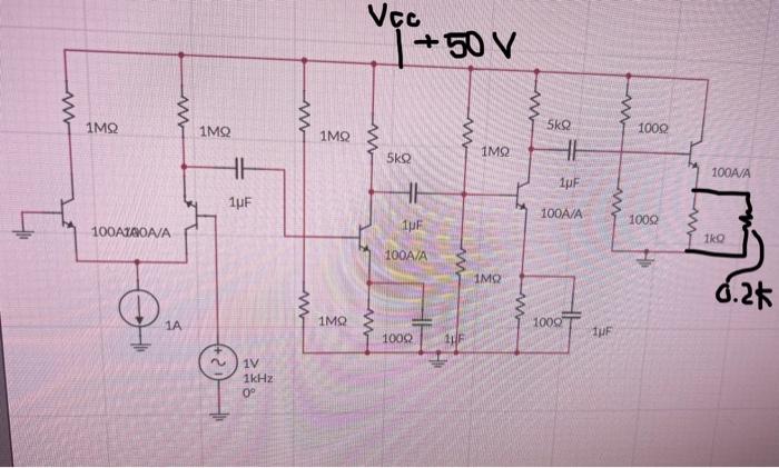 Perform Circuit Analysis And Calculate The Gain And Then Add A 0 2k Resistor To The Load And Perform Circuit Analysis An 2