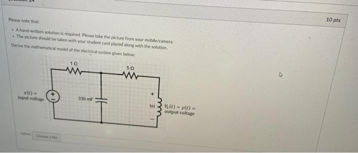 10 Pts Please Note That Ahad Written Solution Is Required Please Take The Picture From Your Mobile Camera The Picture 1