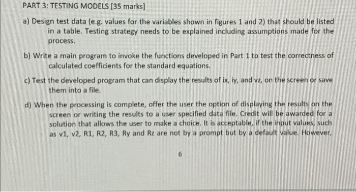 Part 1 Calculations Of The Values Of Equation Coefficients 15 Marks Refer To Figure 1 And Figure 2 A Use Kirchhoff 3