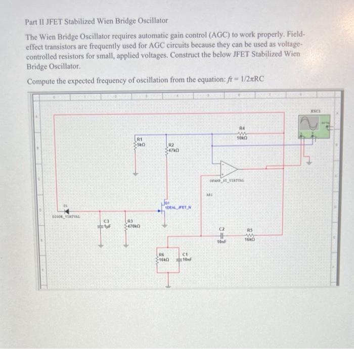 Lab 6 Oscillators 7 Voltage Regulators Part 1 Design A Phase Shift Oscillator For A Frequency Of 800 Hz The Capacitor 4