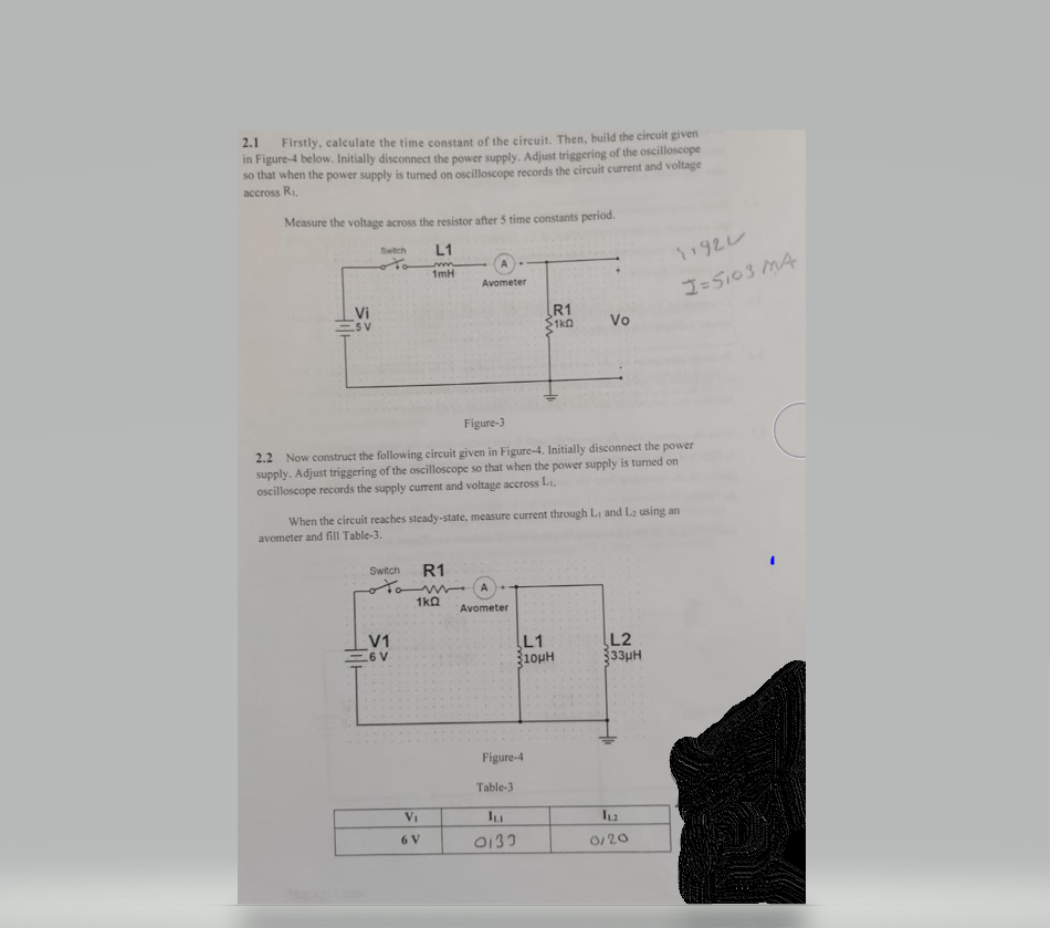 2 1 Firstly Calculate The Time Constant Of The Circuit Then Build The Circuit Given In Figure 4 Below Initially Disc 1