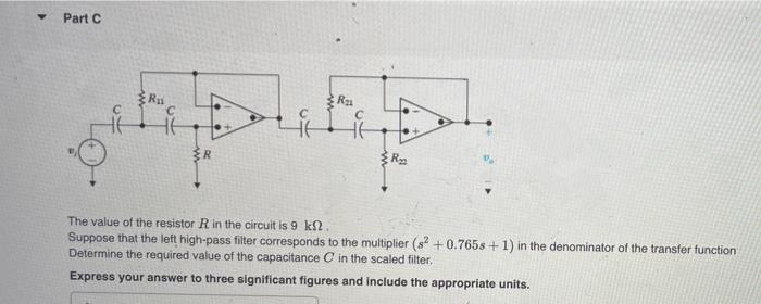 Using A R 9 Kl Resistor And Other Required Resistors Capacitors And Ideal Op Amps Design A High Pass Unity Gain Butter 2