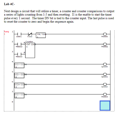 Lab 4c Next Design A Circuit That Will Utilize A Timer A Counter And Counter Comparisons To Output A Series Of Lights C 1