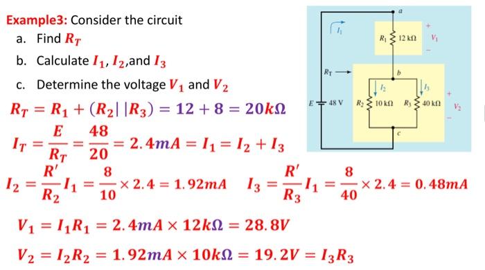 992 322 W W W 9v 122 H W3 Consider The Circuit A Find Rt B Calculate The Current Across Each Resister C Determine T 2
