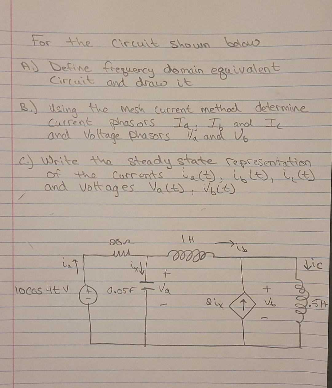 Please Help Me Answer This Question Using The Node Voltage Method Up Vote For Clear Hand Writing You Can Use A Math So 1