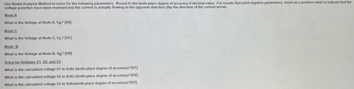Question Use Nodal Analysis Method To Solve For The Following Parameters Round To The Tenth Place Degree Positive Value 4