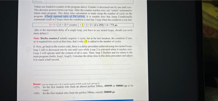 Values Are Loaded To Counter In The Program Above Counter Is Decreased One By One Until This Decrease Process For Our L 1