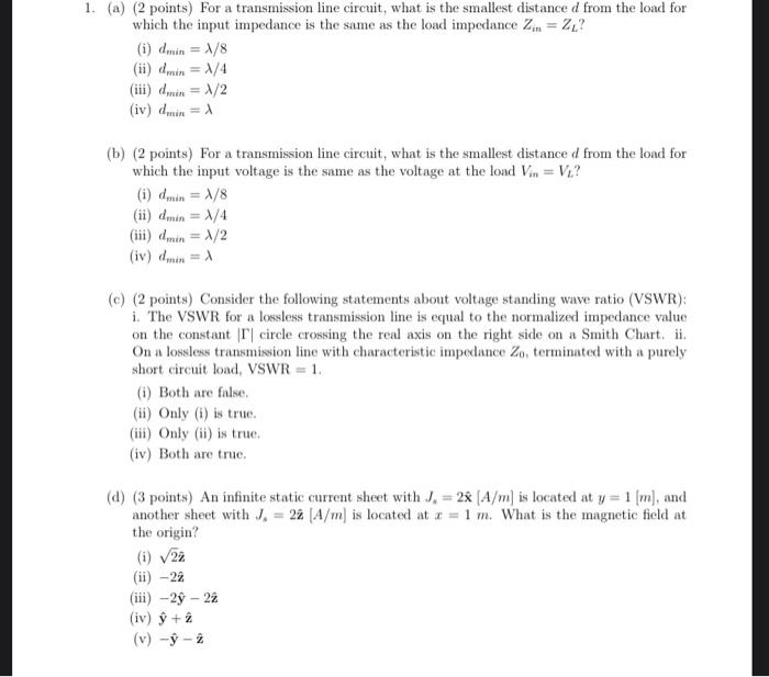 Answer As Soon As You Can Answer As Soon As You Can Correctly Multiple Choice Questions Electromagnetics Multiple Choice 2