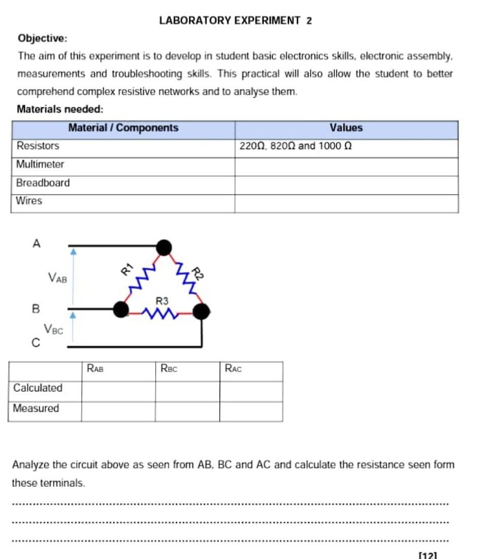 Laboratory Experiment 1 Objective To Demonstrate How To Test Resistors Using A Digital Multimeter Materials Needed Mat 4
