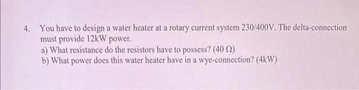 Three Phase Systems 1 In Between The Terminals L1 L2 And L3 Of A Rotary Current Network 400v Can Be Measured What 4