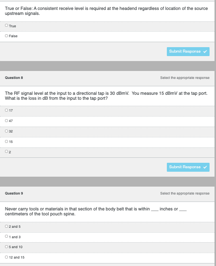 True Or False A Consistent Receive Level Is Required At The Headend Regardless Of Location Of The Source Upstream Signa 1