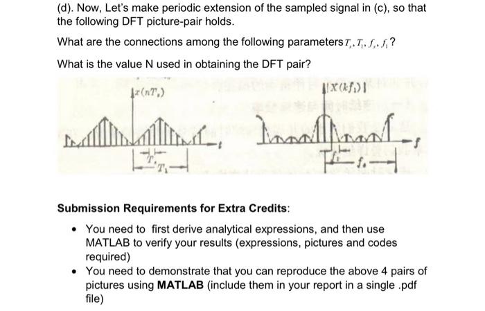 D Now Let S Make Periodic Extension Of The Sampled Signal In C So That The Following Dft Picture Pair Holds What 3