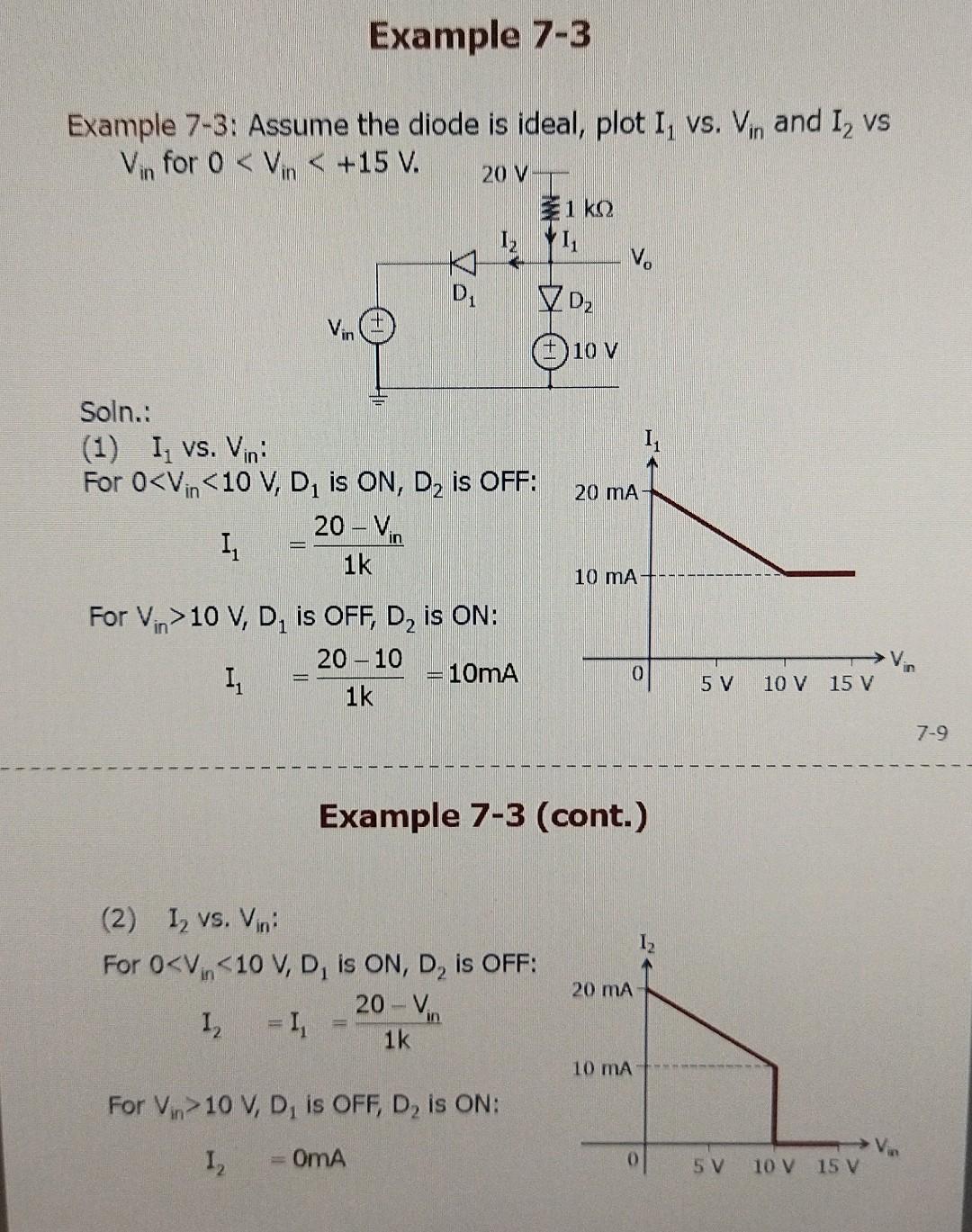 Circuit Analysis For Ideal Diodes Why Vin Below Or Higher Than 10v Will Make The Diodes On And Off Need Some Explanatio 1