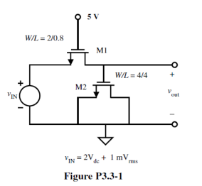 1 Using The Values Of Tables 3 1 1 And 3 2 1 Calculate The Values Of Cgb Cgs And Cgd For An Mos Device That Has A W 2