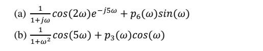 A Cos 2w E J5w Po W Sin W 1 0 B Cos 50 P3 W Cos W 1 W2 1 1