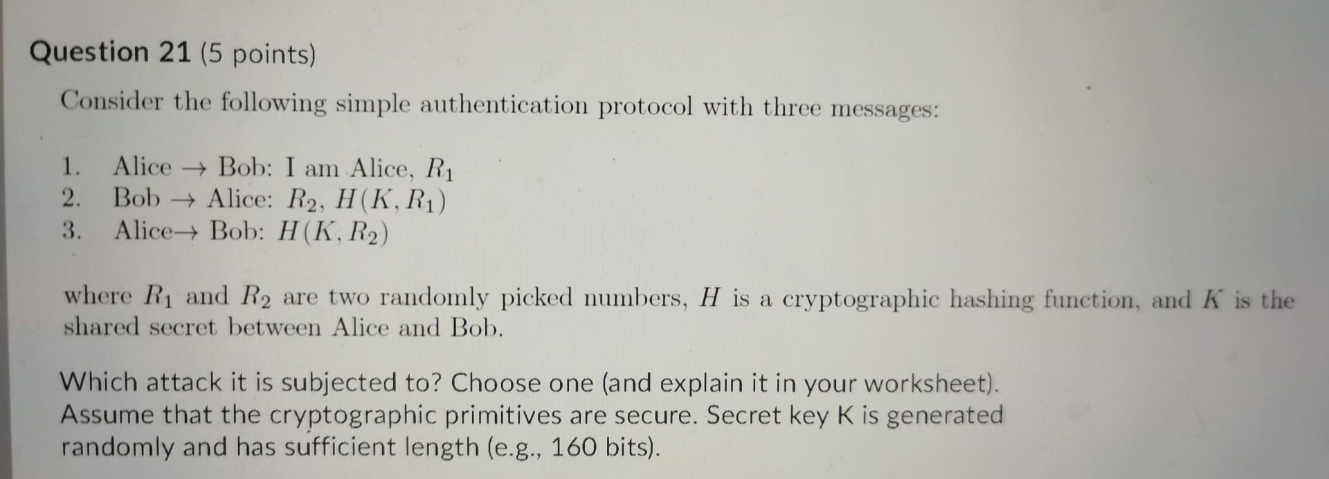 Question 22 5 Points Which Of The Following Are Valid Solutions To Fix The Same Protocol S Vulnerability In The Previo 2