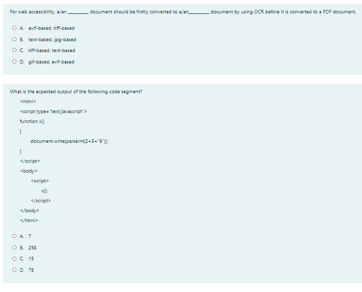 For Web Accessibility A An Document Should Be Firstly Converted To A An Document By Using Ocr Before It Is Converted T 1