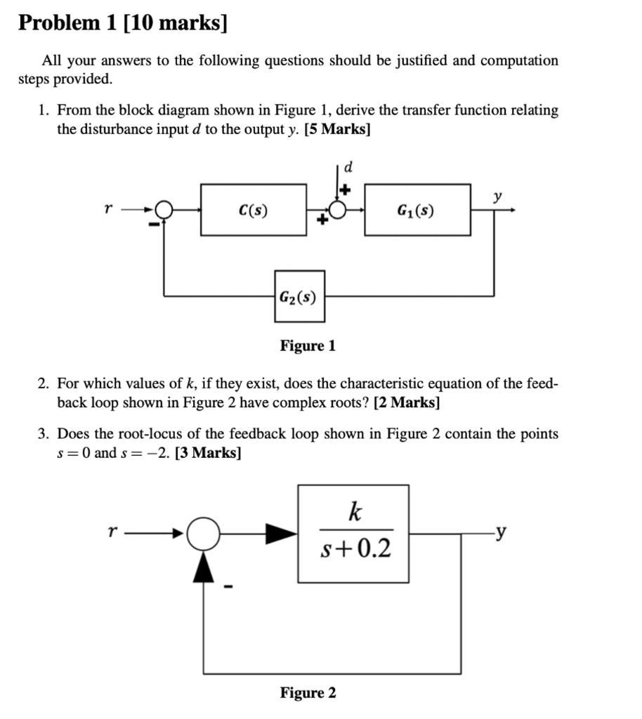 Problem 1 10 Marks All Your Answers To The Following Questions Should Be Justified And Computation Steps Provided 1 1