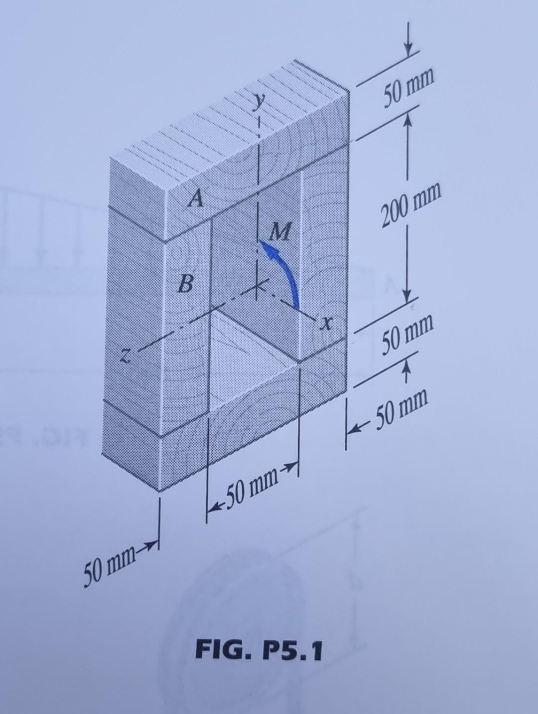 5 1 A Beam Constructed From 50 Mm By 200 Mm Boards Has The Cross Section Shown In The Figure If The Maximum Bending Mom 2