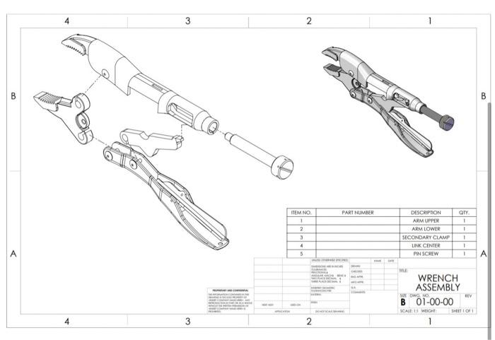 Practice Exercise Matching Parts With A Bom Engineering Graphics Exercises Assemblies In Engineering Graphics Solid 4