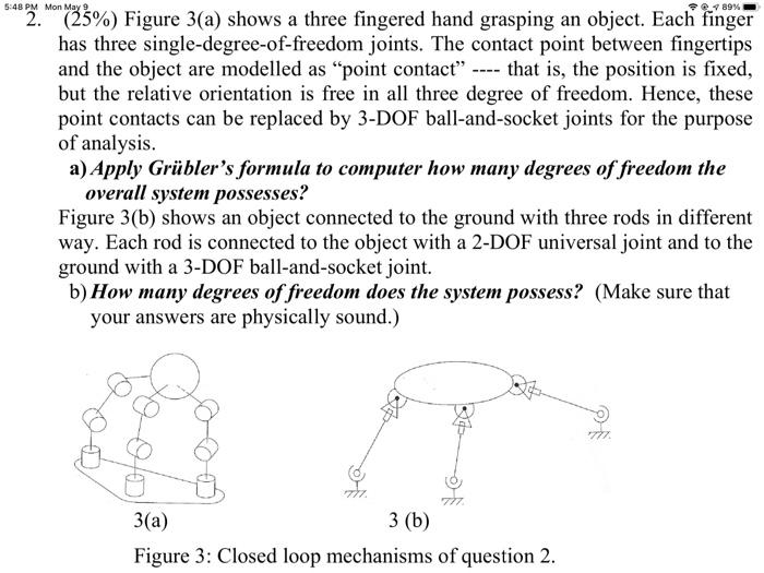 5 48 Pm Mon May 9 89 2 25 Figure 3 A Shows A Three Fingered Hand Grasping An Object Each Finger Has Three Single 1