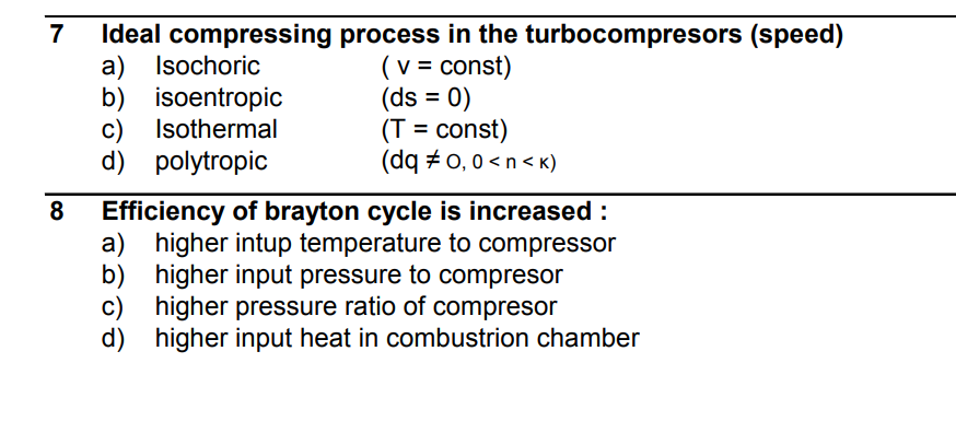 7 Ideal Compressing Process In The Turbocompresors Speed A Isochoric V Const B Isoentropic Ds 0 C Isoth 1