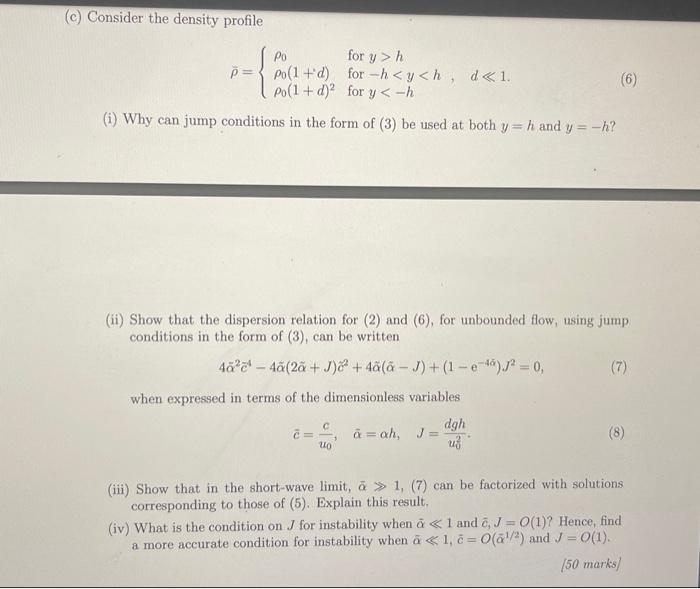 1 The Jump Conditions For Inviscid Flow With Piecewise Linear Velocity Profiles And Piecewise Constant Density Profile 3