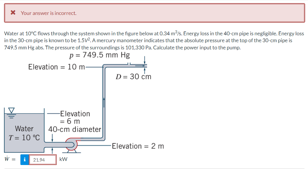 Please Help Get The Correct Answer I Tried Doing It But It Still Says It S Wrong The First Time I Entered 59 09kw And 1