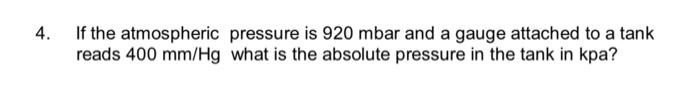 3 The Pressure At Point 1 And 2 Are P1 90 Kpa P2 130 Kpa Calculate The Specific Weight W Density P And Specifi 2