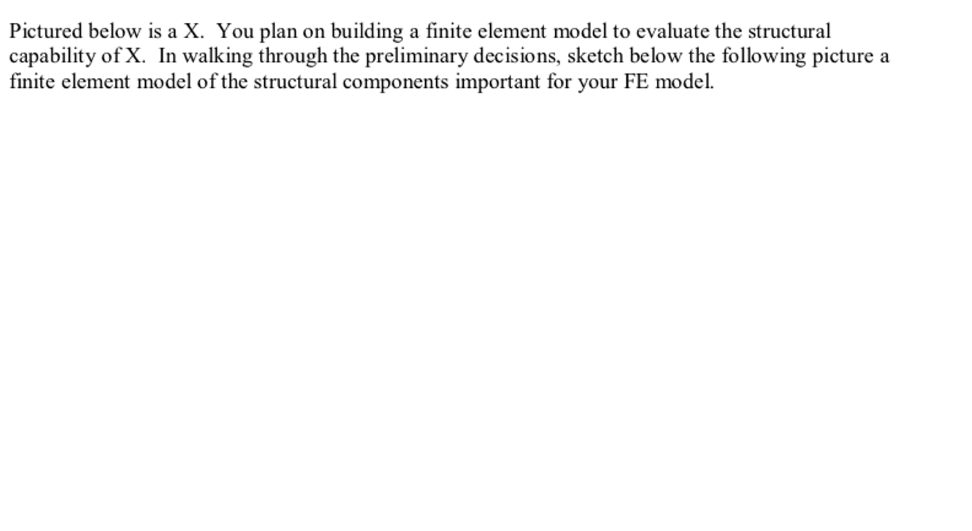 Pictured Below Is A X You Plan On Building A Finite Element Model To Evaluate The Structural Capability Of X In Walkin 1