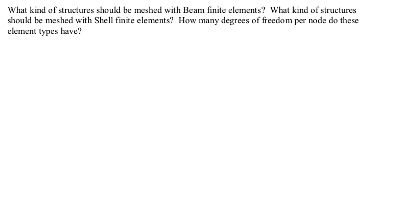 What Kind Of Structures Should Be Meshed With Beam Finite Elements What Kind Of Structures Should Be Meshed With Shell 1