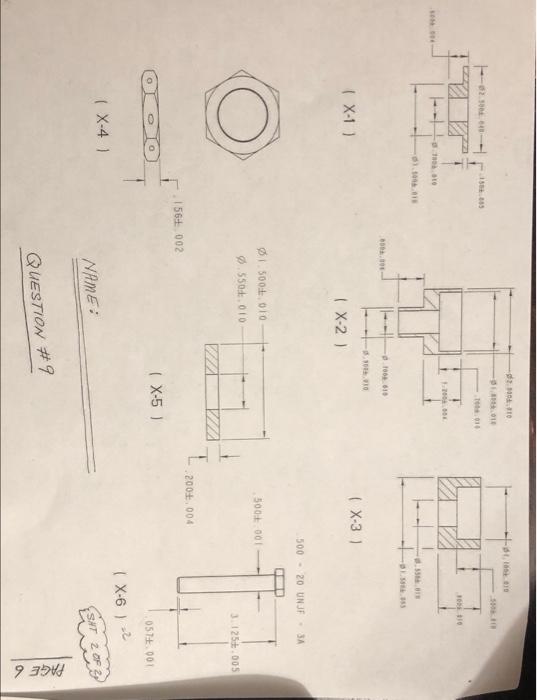 9 How Many Full Threads Are Exposed Beyond The Nut In The Shown Assembly On Sht 1 Of 2 125 Pts To Ensure Maximum Poi 3