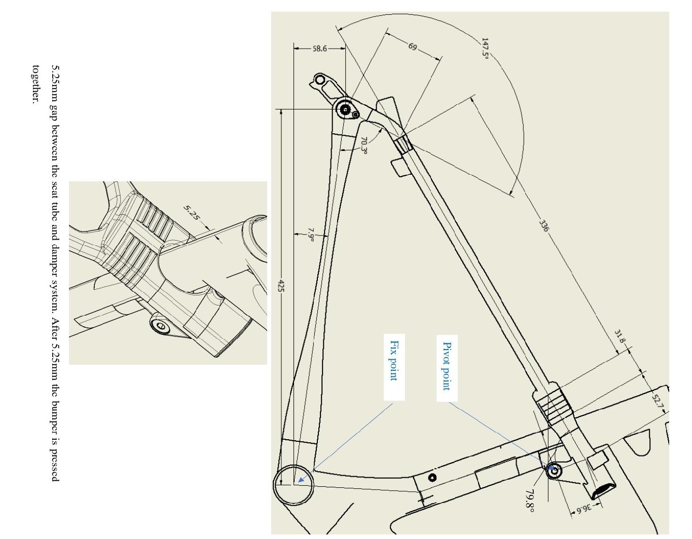 Calculation Mountain Bike Frame First Part Statement And Calculation Movement Rear Triangle Top Tube Head Tube Bumper D 2
