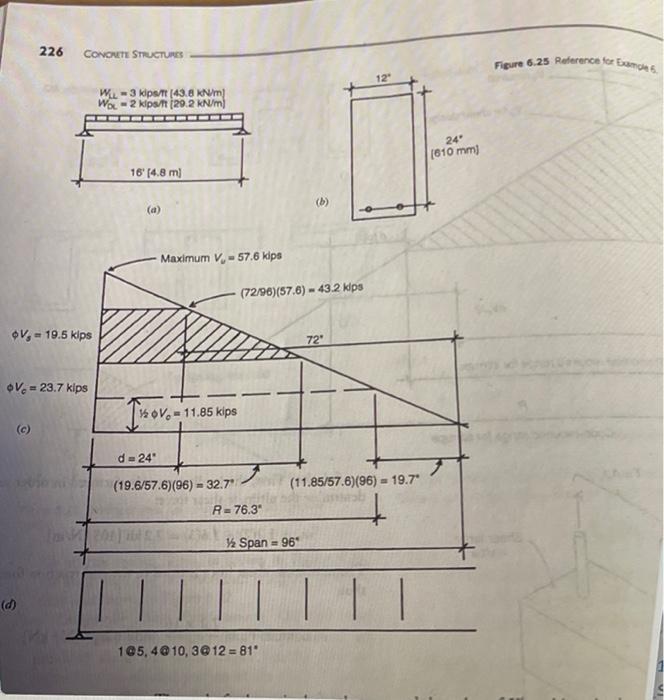 110 A Concrete Beam Similar To That Shown In Figure 6 25 Sustains A Uniform Live Load Of 1 5 Klf And A Uniform Dead Loa 2