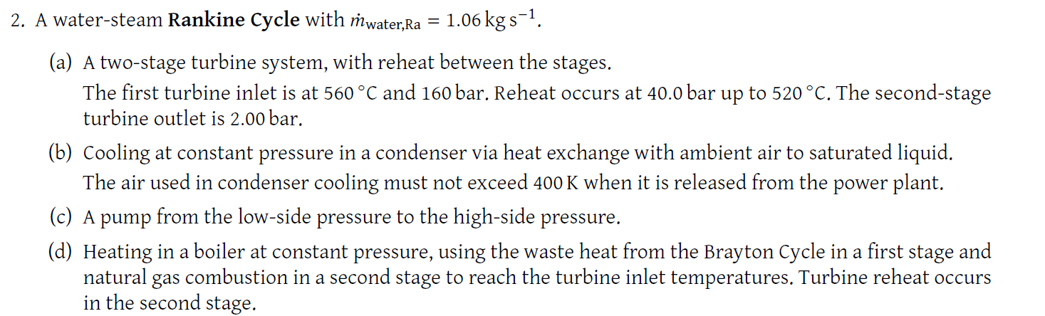 Please Solve Rankine Cycle 1