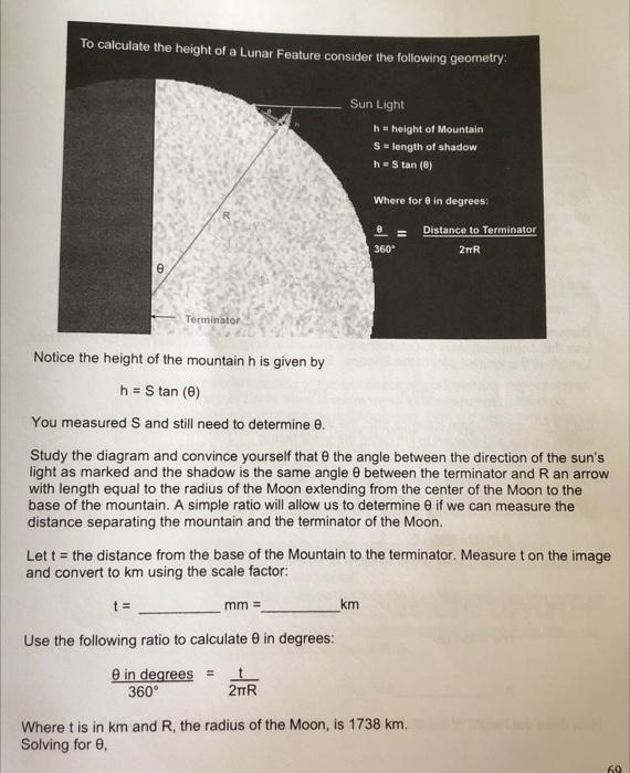 Studying The Moon S Surface A 1 Overview In This Lab You Will Make A Study Of The Surface Features Of The Moon By Viewi 7