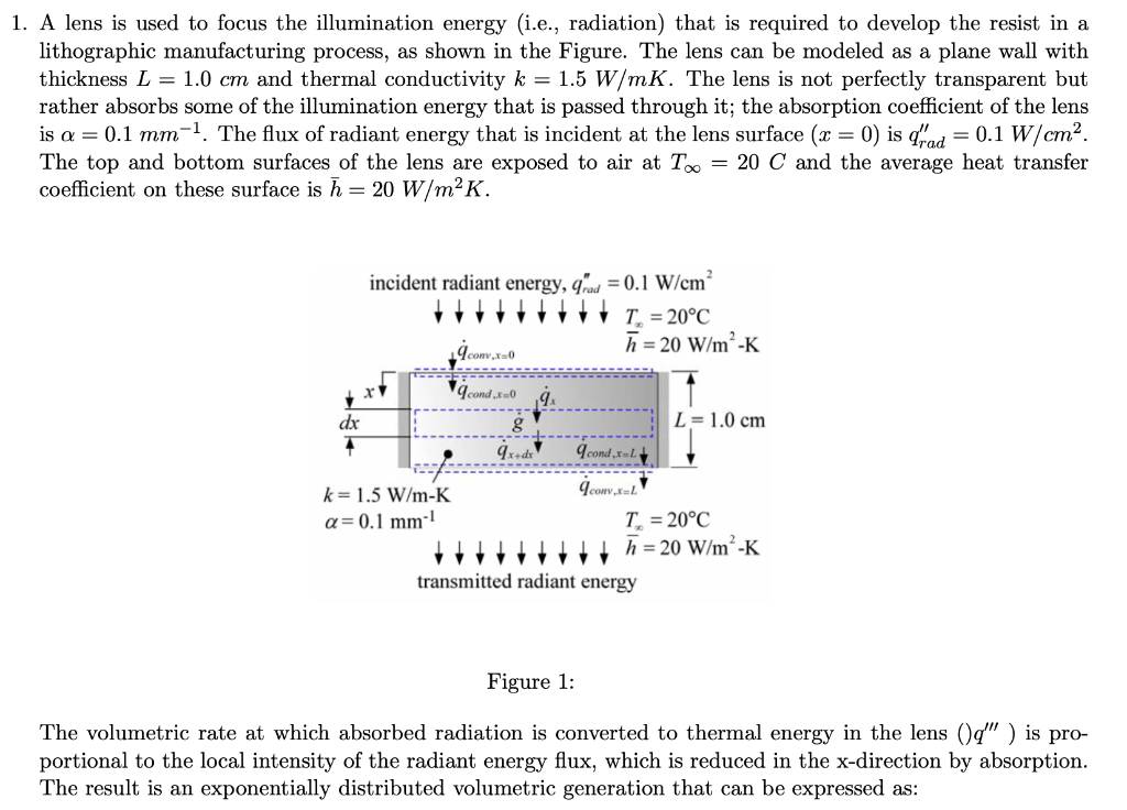 1 A Lens Is Used To Focus The Illumination Energy I E Radiation That Is Required To Develop The Resist In A Lithogr 1