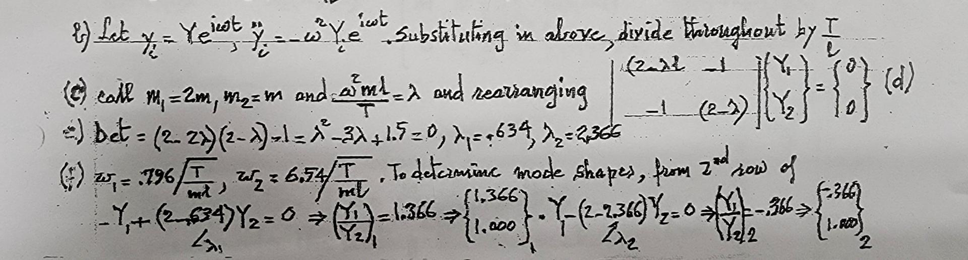 I A Two Masses M And M2 Ore Stached To A Light String With Tension T As Shown Below Assuming That I Remains Cons 2