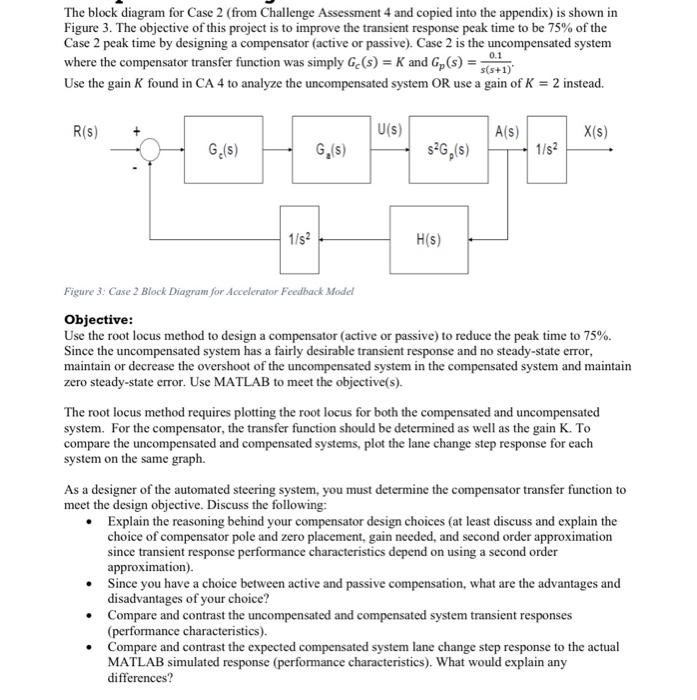The Block Diagram For Case 2 From Challenge Assessment 4 And Copied Into The Appendix Is Shown In Figure 3 The Object 1