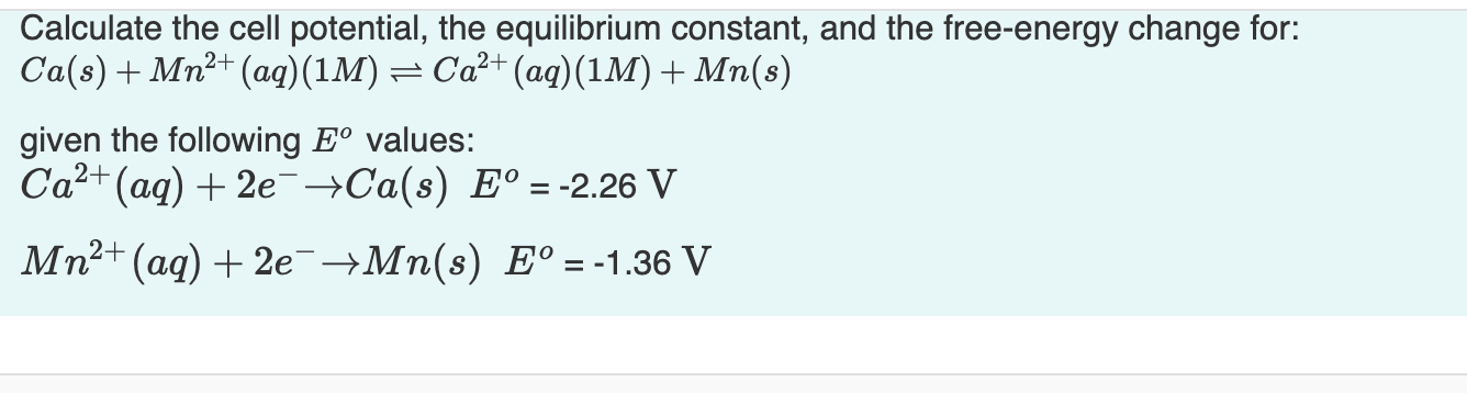Will Like And Leave Positive Review If All 3 Parts Are Answered Correctly And Neatly 1 Calculate Cell Potential V 2 1