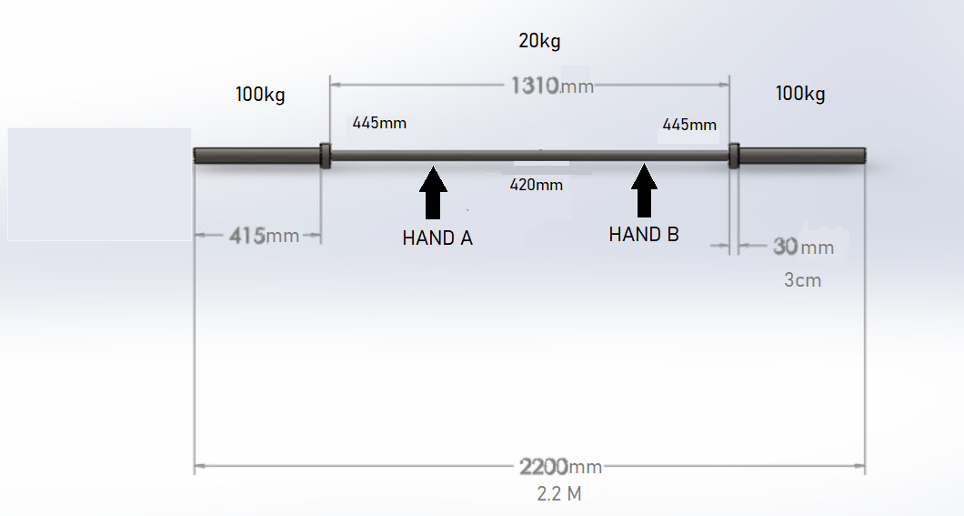 20kg 100kg 1310mm 100kg 445mm 445mm 420mm 415mm 4 Hand A Hand B 30 Mm 3 Cm 2200mm 2 2 M 1