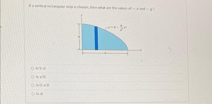 If A Vertical Rectangular Strip Is Chosen As The Differential Element Then All The Variables Including The Integral Li 2