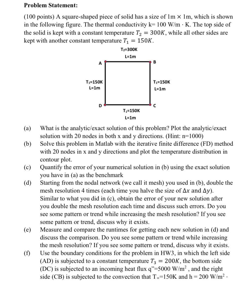 Problem Statement 100 Points A Square Shaped Piece Of Solid Has A Size Of 1m X 1m Which Is Shown In The Following Fi 1