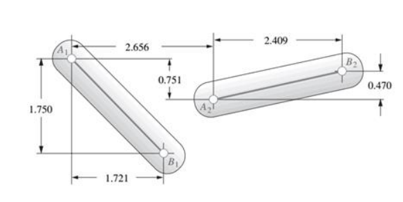 Design A Four Bar Mechanism That Provides The Two Positions Shown In The Figure 1