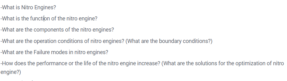 What Is Nitro Engines What Is The Function Of The Nitro Engine What Are The Components Of The Nitro Engines What 1