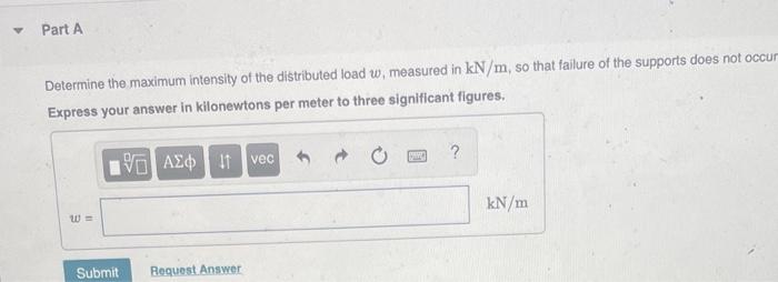 Consider The Beam Shown In Figure 1 The Roller At A And The Pin At B Can Support A Load Up To 3 7 Kn And 8 8 Kn Res 2