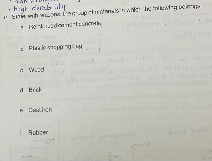 High High Durability 13 State With Reasons The Group Of Materials In Which The Following Belongs A Reinforced Ceme 1