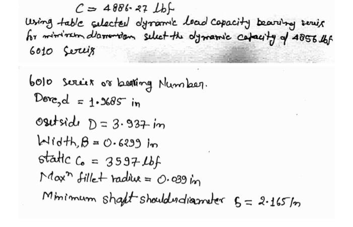 C 4886 27 Lbf Using Table Selected Dynamic Load Capacity Bearing Servis For Minista Diammom Select The Dynamic Capacit 1