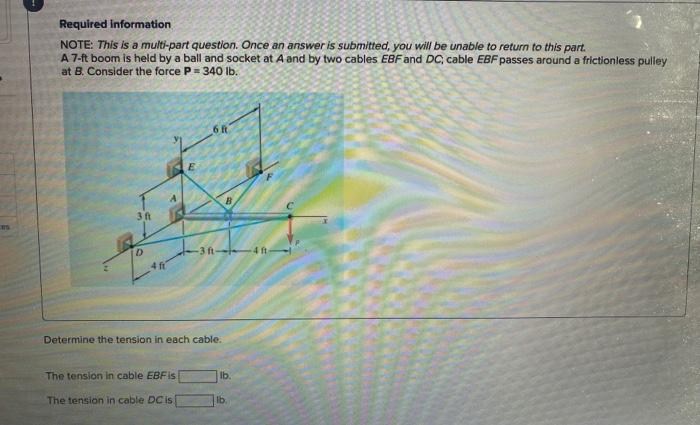 Required Information Note This Is A Multi Part Question Once An Answer Is Submitted You Will Be Unable To Return To T 2
